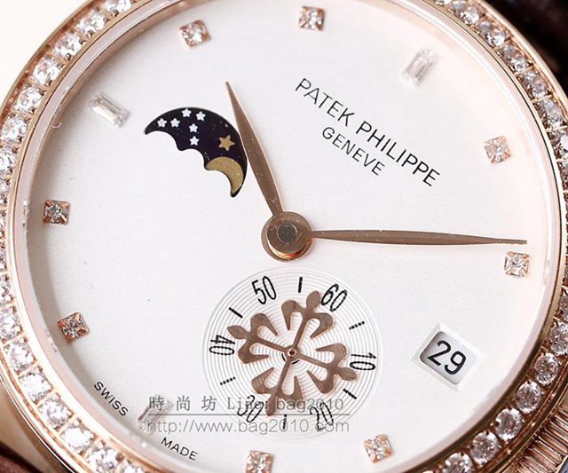 PATEK PHILIPPE手錶 2019最新款情侶對表 百達翡麗月相系列 百達翡麗高端情侶腕表  hds1418